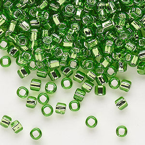 Silver Lined Lime Beads