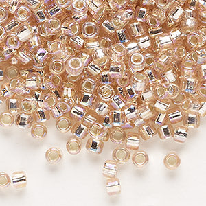Silver Lined Rainbow Light Pink Beads